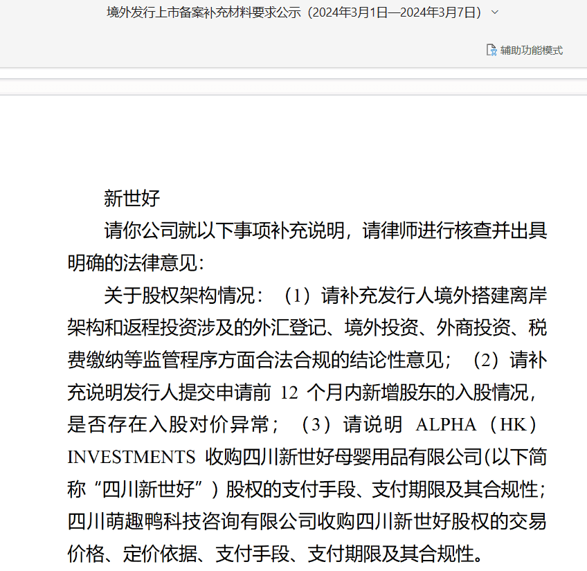 江南体育官方网站80后小伙卖纸尿裤新世好IPO股权架构被证监会盯上了(图2)